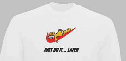 Siuvinėtas džemperis "Just do it... Later"