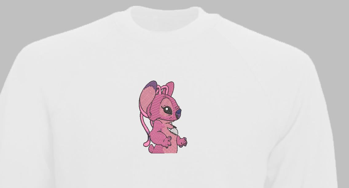 Siuvinėtas džemperis "Rožinis stitch'as"