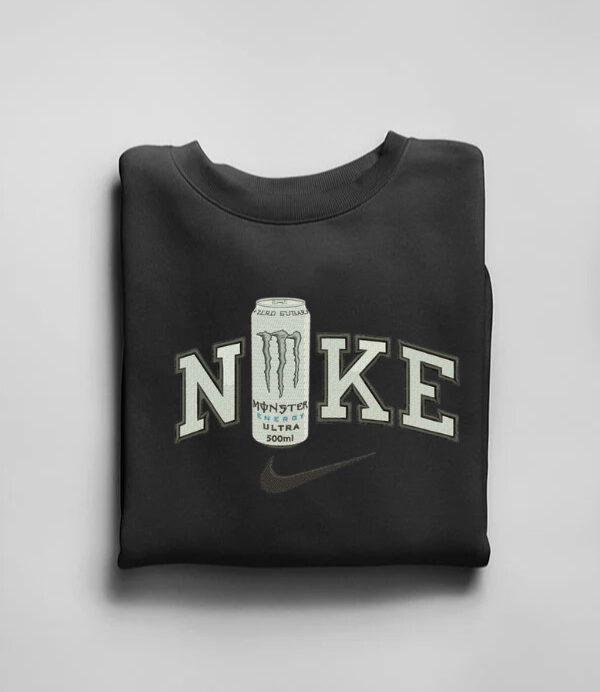 Siuvinėtas džemperis "Monster Energy White"