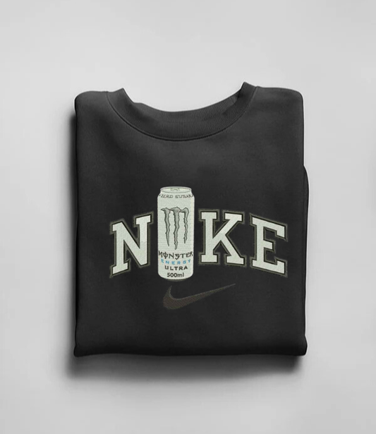 Siuvinėtas džemperis "Monster Energy White"